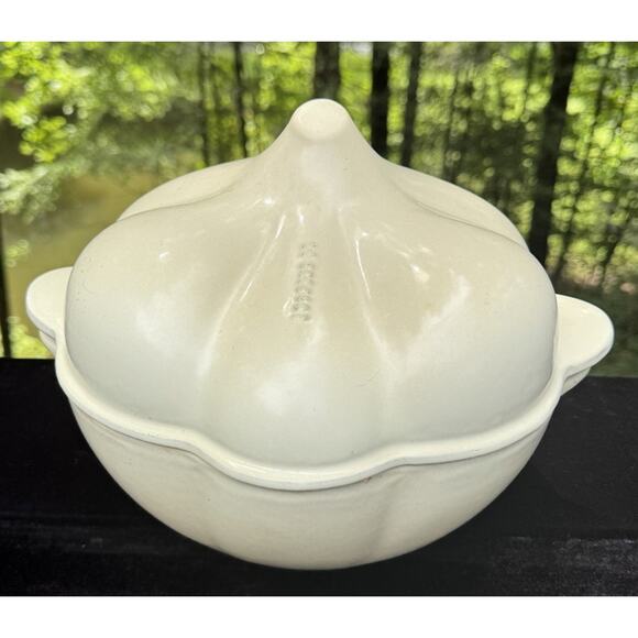 Le Creuset Other - Rare Le Creuset Enameled Cast Iron Large Garlic Cocotte Dutch Oven France